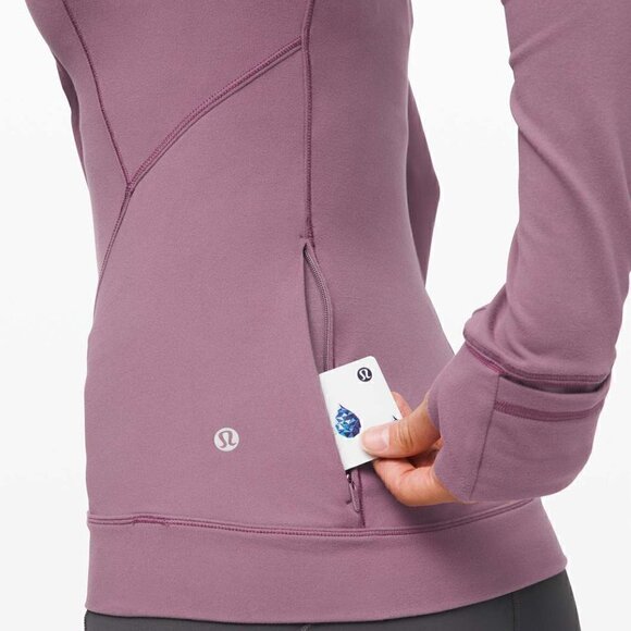 Lululemon Outrun the Elements 1/2 Zip Runnign Top Frosted Mulberry Size 2 - Picture 4 of 13